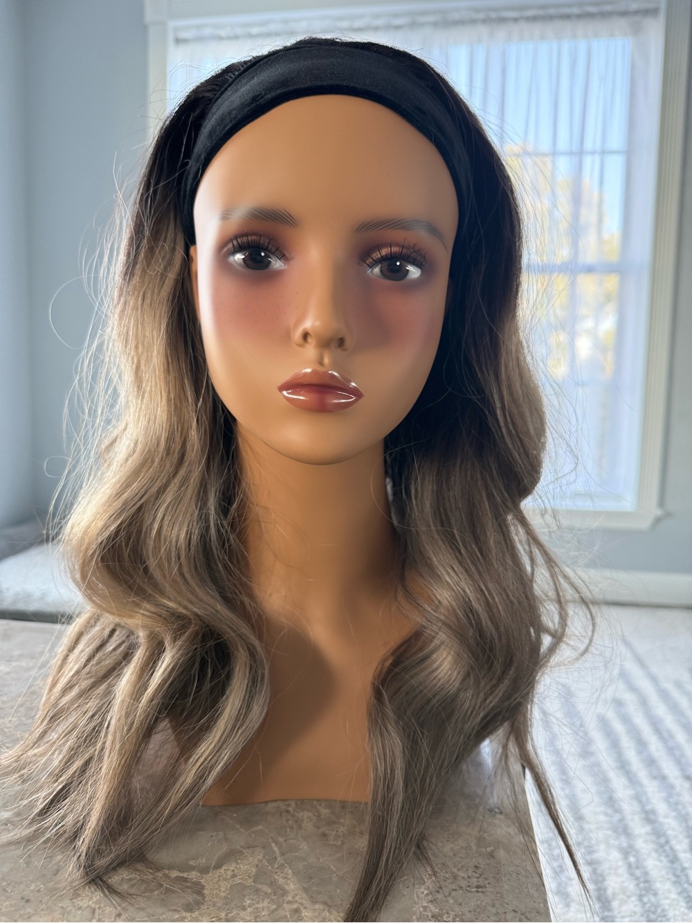 Chelsey Smith unknown Headband Wig in Ash Brown with Black Headband